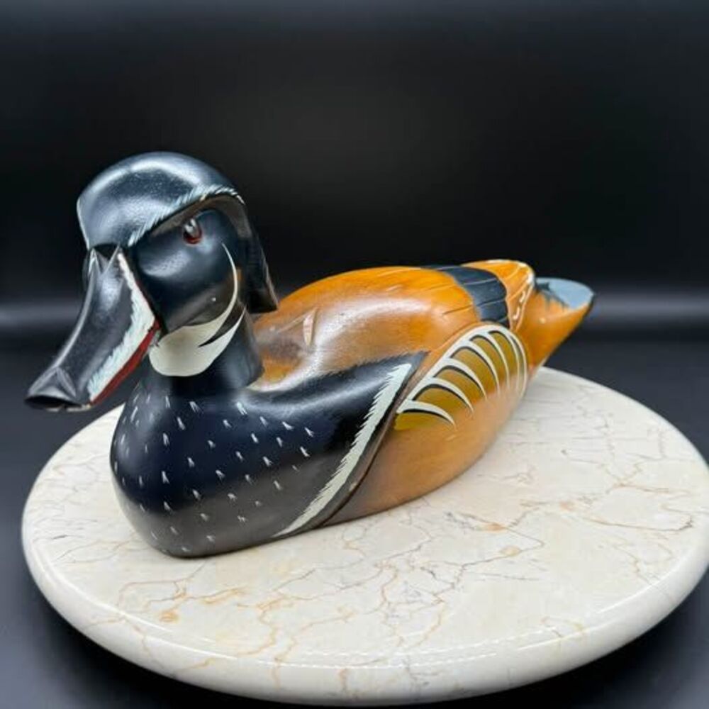 Vintage Hand-Painted Wooden Duck Decoy